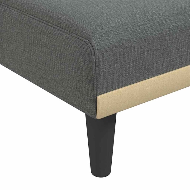 Vidaxl L-Shaped Sofa Bed in Dark Grey Polyester
