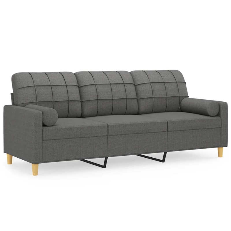 Vidaxl 3-Seater Sofa in Dark Gray