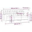 Vidaxl 3-Seater Sofa in Dark Gray