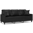 Vidaxl 3-Seater Sofa in Black