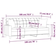 Vidaxl 3-Seater Sofa in Black