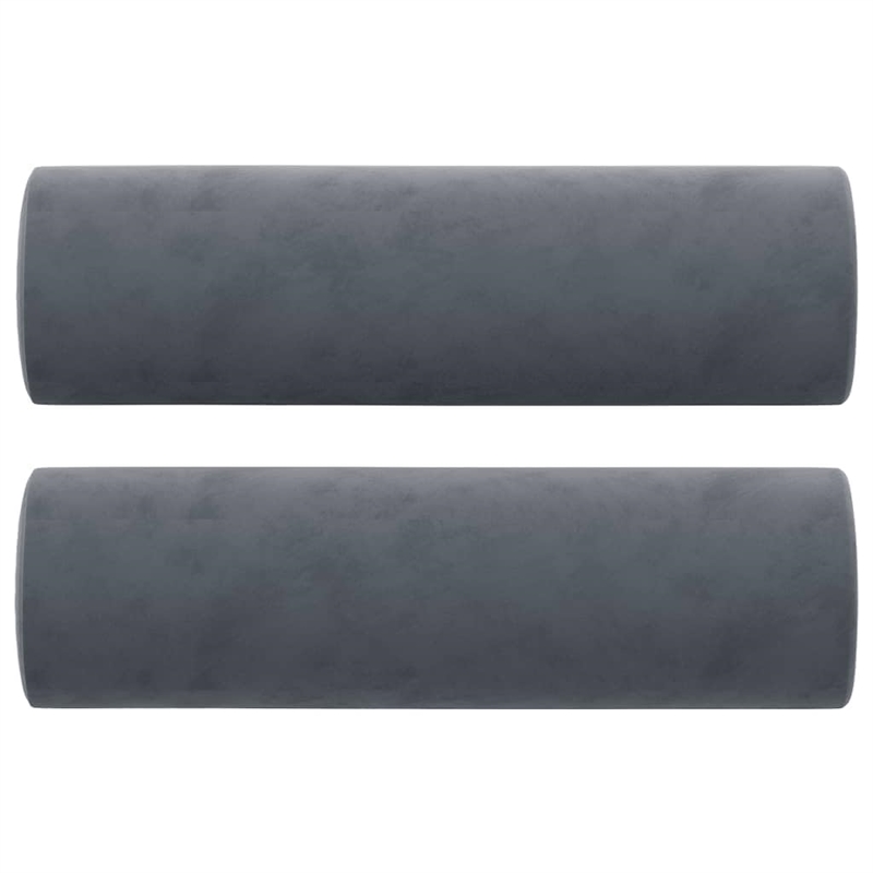 Vidaxl Metal 3-Seater Sofa in Dark Gray Polyester Velvet