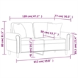 Vidaxl 2-Seater Sofa in Black
