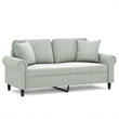 Vidaxl Metal 2-Seater Sofa in Light Grey Polyester Velvet
