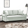 Vidaxl Metal 2-Seater Sofa in Light Grey Polyester Velvet