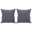Vidaxl Metal 3-Seater Sofa in Dark Grey Polyester Velvet