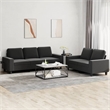 Vidaxl Metal Sofa Set in Black Fabric
