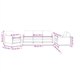 Vidaxl Sofa Set in Black Polyester Velvet Metal