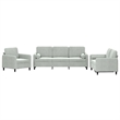 Vidaxl 3 Piece Sofa Set in Light Gray Velvet