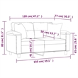 Vidaxl 2-Seater Sofa in Dark Gray