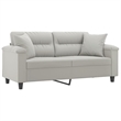 Vidaxl Metal 2-Seater Sofa in Light Grey