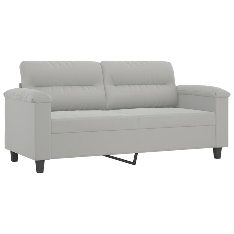 Vidaxl Metal 2-Seater Sofa in Light Grey