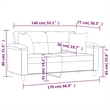 Vidaxl Metal 2-Seater Sofa in Light Grey