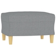Vidaxl 3-Seater Sofa with Footstool in Light Grey