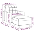 Vidaxl Single Sofa Chair with Footstool in Black Faux Leather
