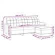 Vidaxl 3-Seater Sofa with Footstool in Black