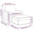 Vidaxl Single Sofa Chair with Footstool in Black