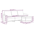 Vidaxl 3-Seater Sofa with Footstool in Black