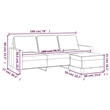Vidaxl 3-Seater Sofa with Footstool in Dark Gray
