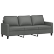 Vidaxl 3-Seater Sofa with Footstool in Dark Gray