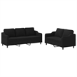 Vidaxl Metal Sofa Set in Black Fabric