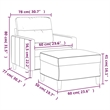 Vidaxl Single Sofa Chair with Footstool in Dark Grey