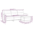 Vidaxl 3-Seater Sofa with Footstool in Dark Grey