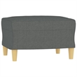 Vidaxl 3-Seater Sofa with Footstool in Dark Grey