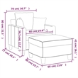 Vidaxl Single Sofa Chair with Footstool in Dark Gray