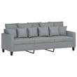 Vidaxl 3-Seater Sofa with Footstool in Light Grey