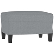 Vidaxl 3-Seater Sofa with Footstool in Light Grey