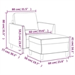 Vidaxl Single Sofa Chair with Footstool in Black