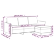 Vidaxl 3-Seater Sofa with Footstool in Black