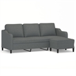 Vidaxl 3-Seater Sofa with Footstool in Dark Grey