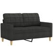 Vidaxl 2-Seater And 3-Seater Sofa Set in Black Polyester