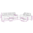 Vidaxl 2-Seater And 3-Seater Sofa Set in Black Polyester