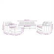 Vidaxl Medium Durable Sofa Set in Black Faux Leather