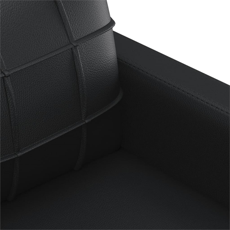 Vidaxl Sofa Set in Black Faux Leather