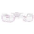 Vidaxl Sofa Set in Black Faux Leather