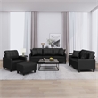 Vidaxl Sofa Set in Black Faux Leather