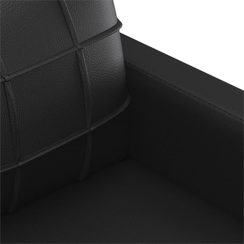 Vidaxl Sofa Set in Black Faux Leather