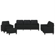 Vidaxl 4 Piece Sofa Set in Black Faux Leather
