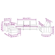 Vidaxl 4 Piece Sofa Set in Black Faux Leather