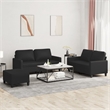 Vidaxl Sofa Set in Black Faux Leather