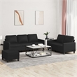 Vidaxl Sofa Set in Black Faux Leather