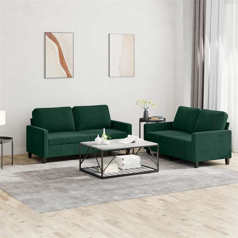 Vidaxl Sofa Set in Dark Green