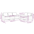 Vidaxl Metal Sofa Set in Black Velvet