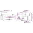 Vidaxl 2-Seater Metal Sofa Set in Dark Grey Polyester Fabric