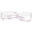 Vidaxl Metal Sofa Set in Dark Green Velvet