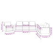 Vidaxl 2-Seater Durable Sofa Set in Black Faux Leather